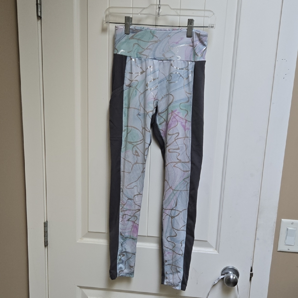 CX.J Kids Multicolor Blue Black Pink Leggins Large 14/16 years